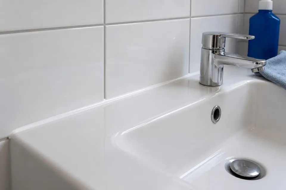 Kitrand bij een aansluiting in een woning