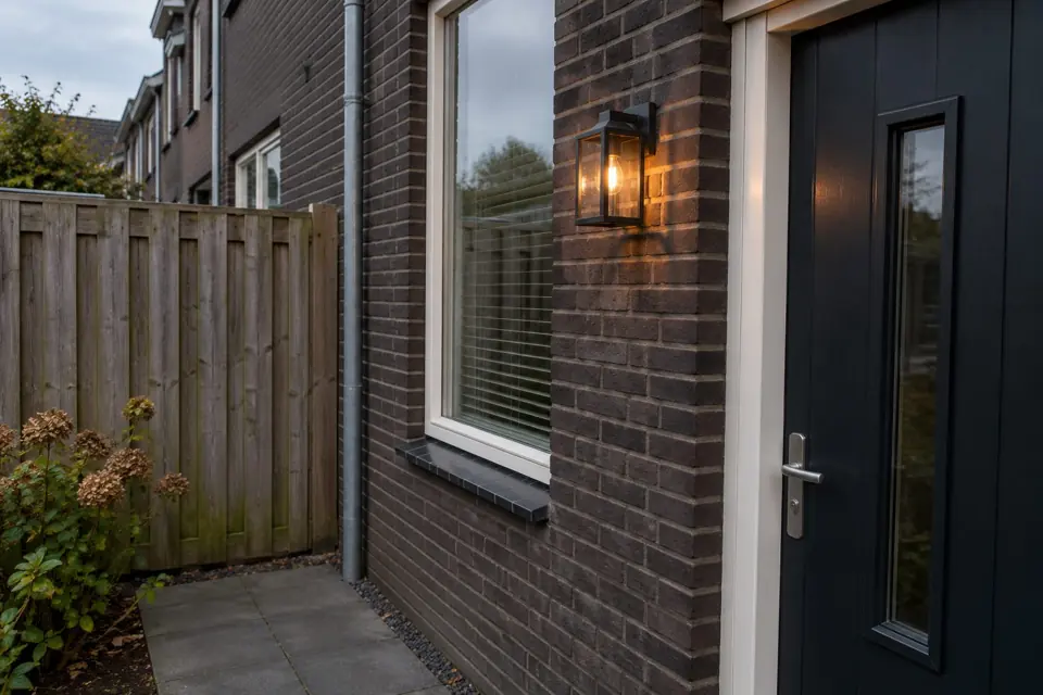Schutting en buitenruimte bij een woning